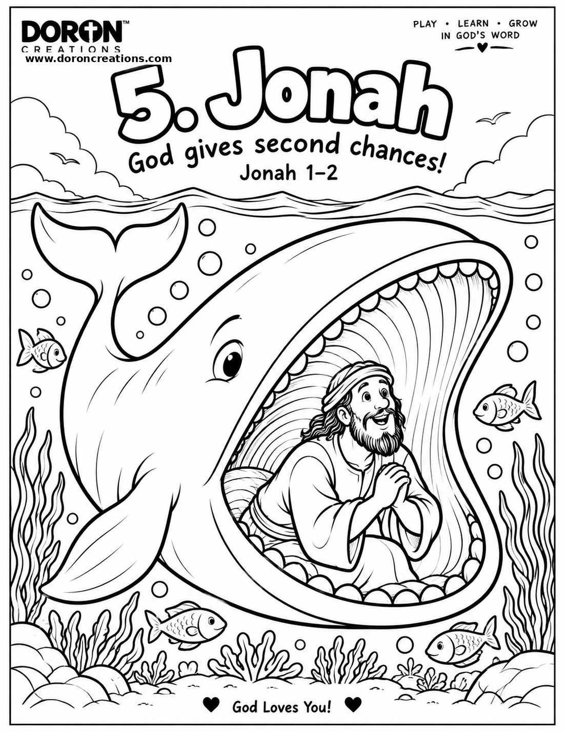 Jonah coloring page preview