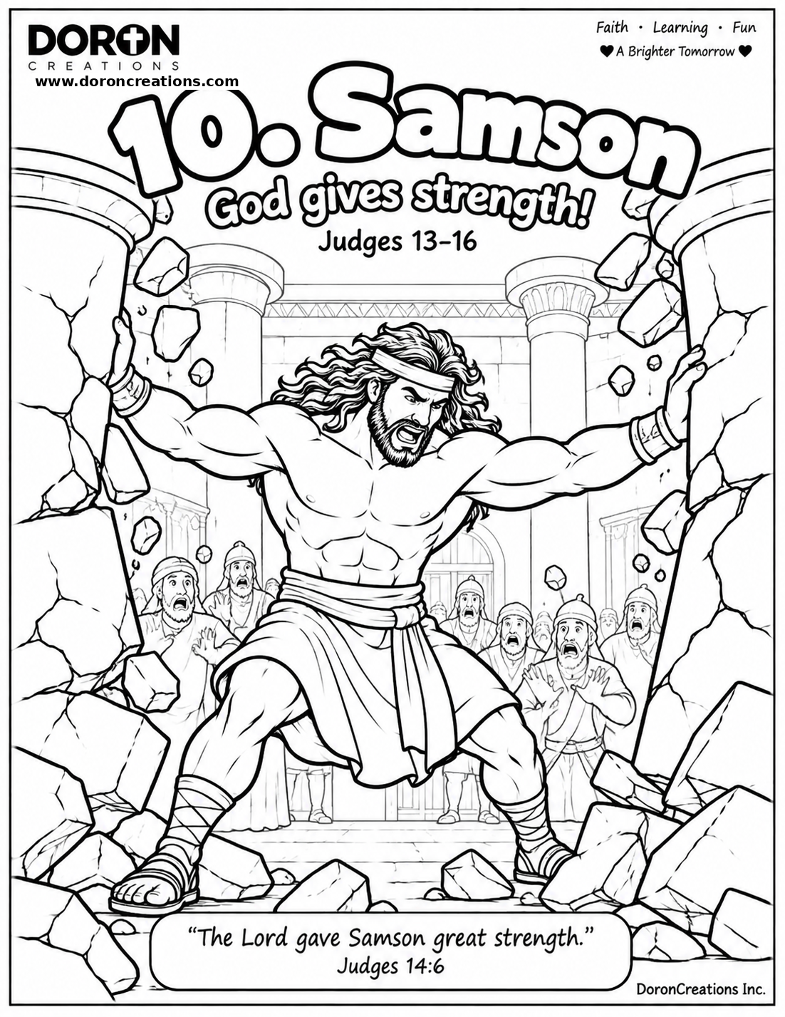 Samson coloring page preview