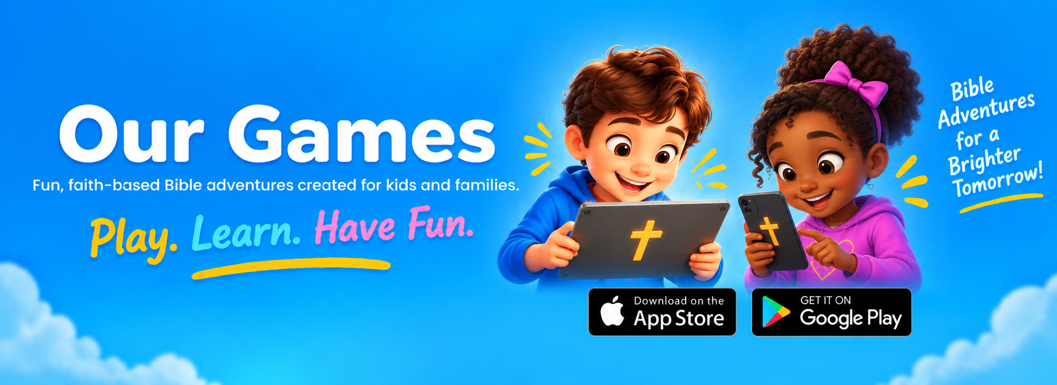 Our Games — fun, faith-based Bible adventures for kids and families